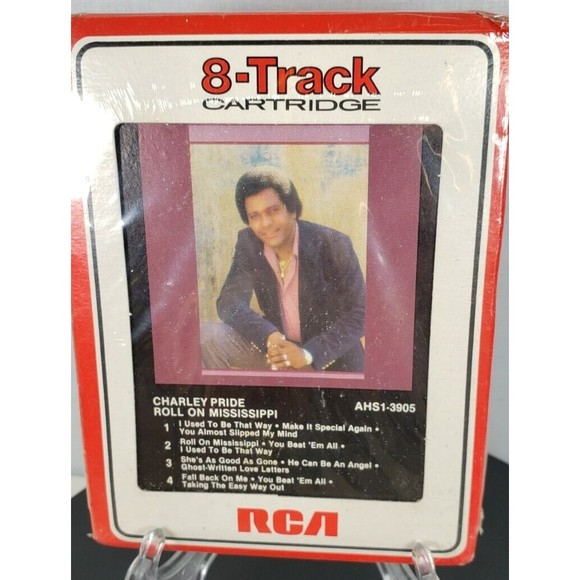 Charley Pride 8-Track Tape (Roll on Mississippi) - NOS, Rare Factory Sealed 1981 - Picture 4 of 11